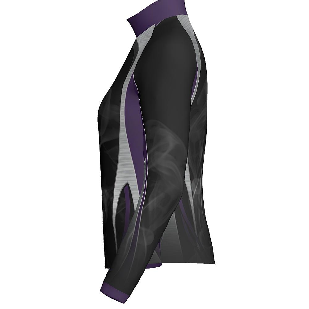 SMOKE - WOMEN'S FULL ZIP COLLAR JACKET  - J423