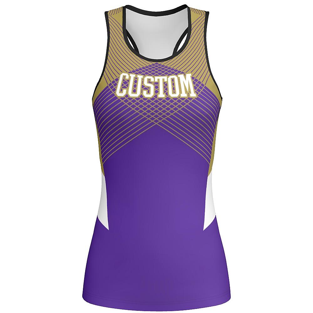 MOVE U Spartans Custom Racerback Fitted Tank Top - VP930M