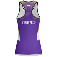 MOVE U Spartans Custom Racerback Fitted Tank Top - VP930M