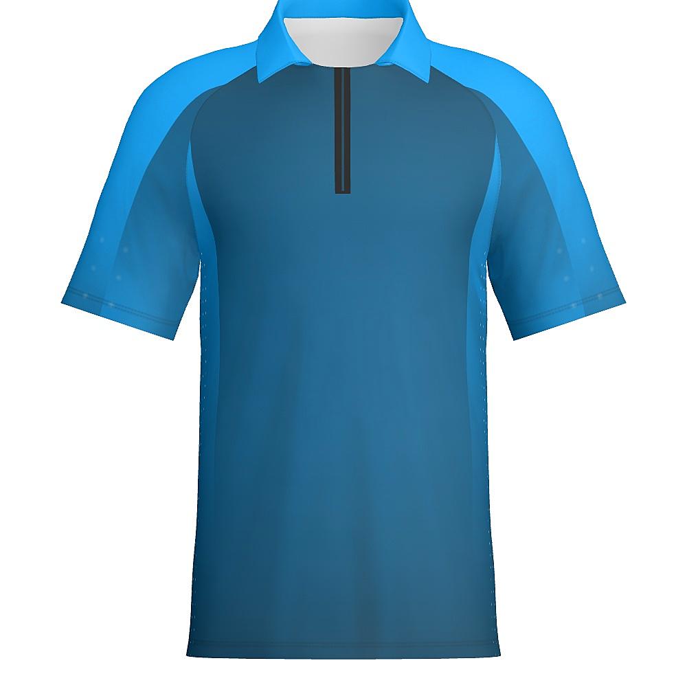 ANGLER - Mens Short Sleeve Zipped Polo - PR110