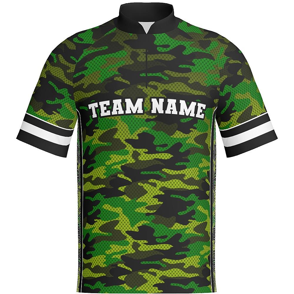 CAMO - J517 Standup Collared Short Sleeve Quarter Zip - Regular