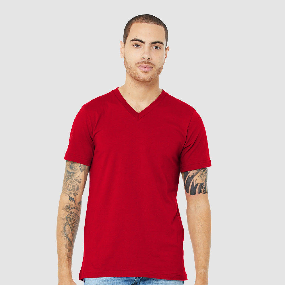 Canvas - Unisex Short Sleeve V-Neck Jersey T-Shirt - 3005-The Teehive