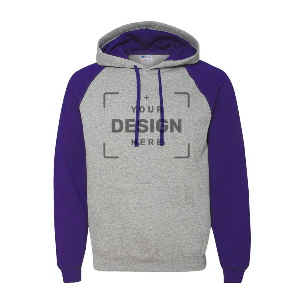 JERZEES - Nublend Colorblocked Raglan Hooded Sweatshirt - 96-The Teehive