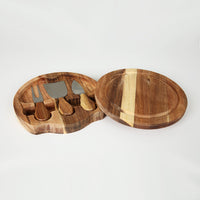 Acacia Round Cheese Board: Box of 10-The Teehive
