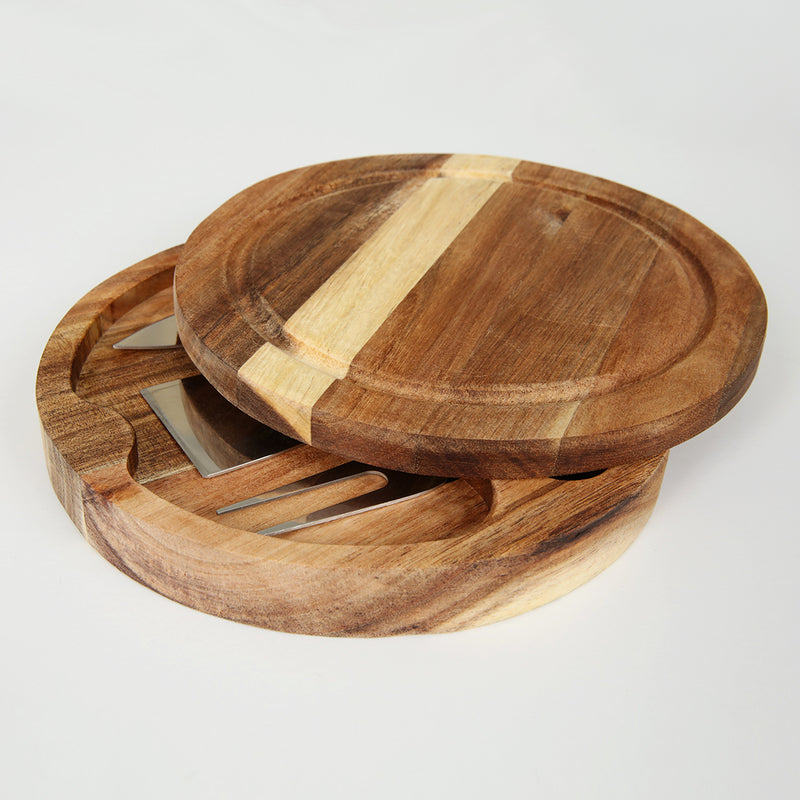 Acacia Round Cheese Board: Box of 10-The Teehive