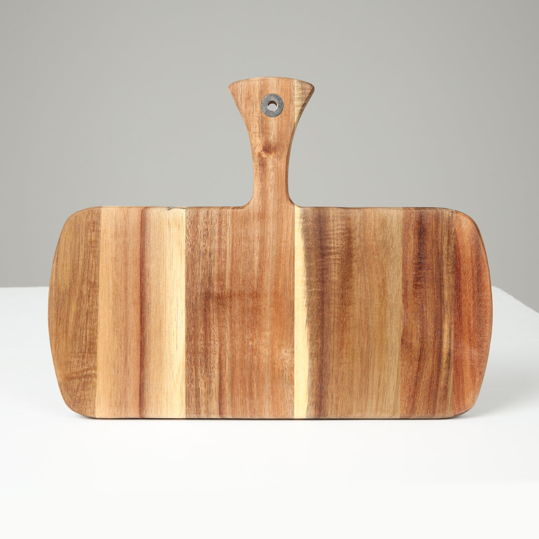 Acacia cutting board with handle: Box of 10-The Teehive