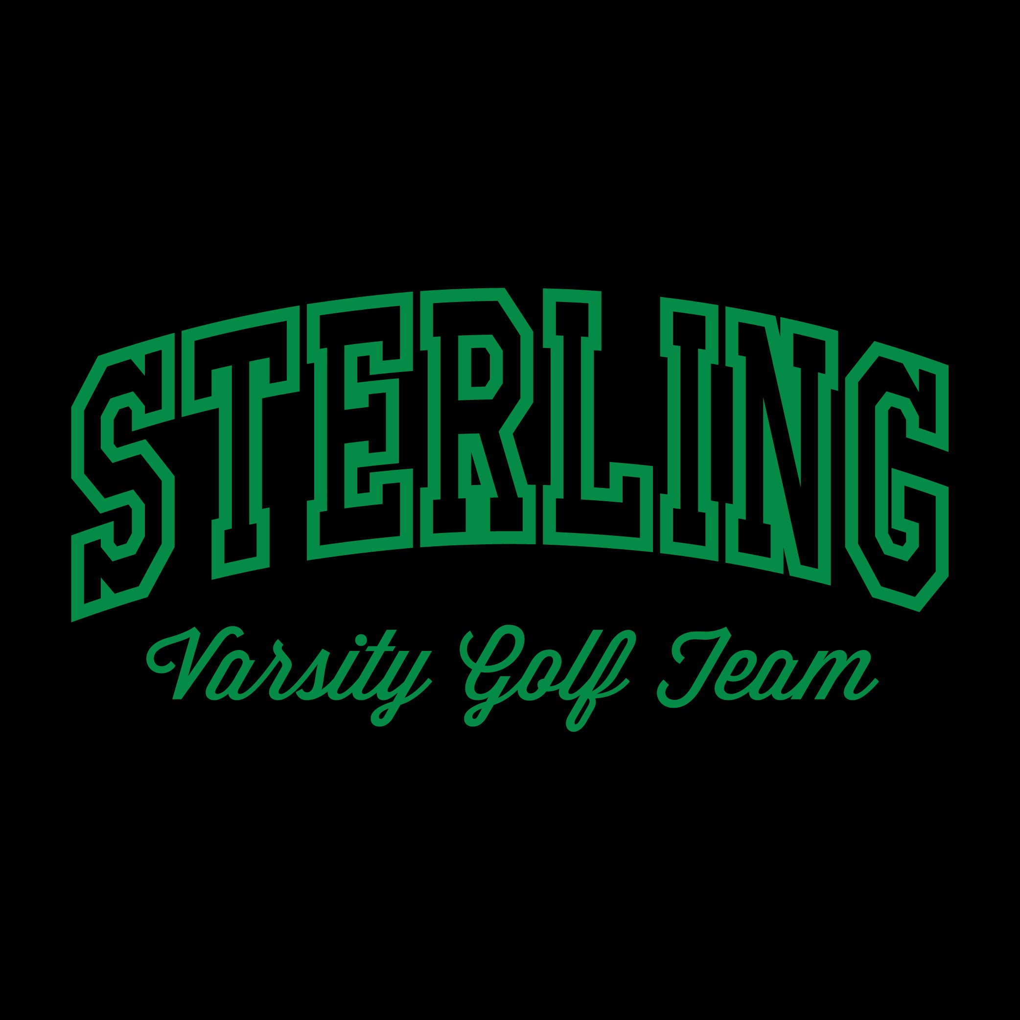 Elegant Golf Team Template with Script and College Font (Screen Print 1 Color-SP4141)