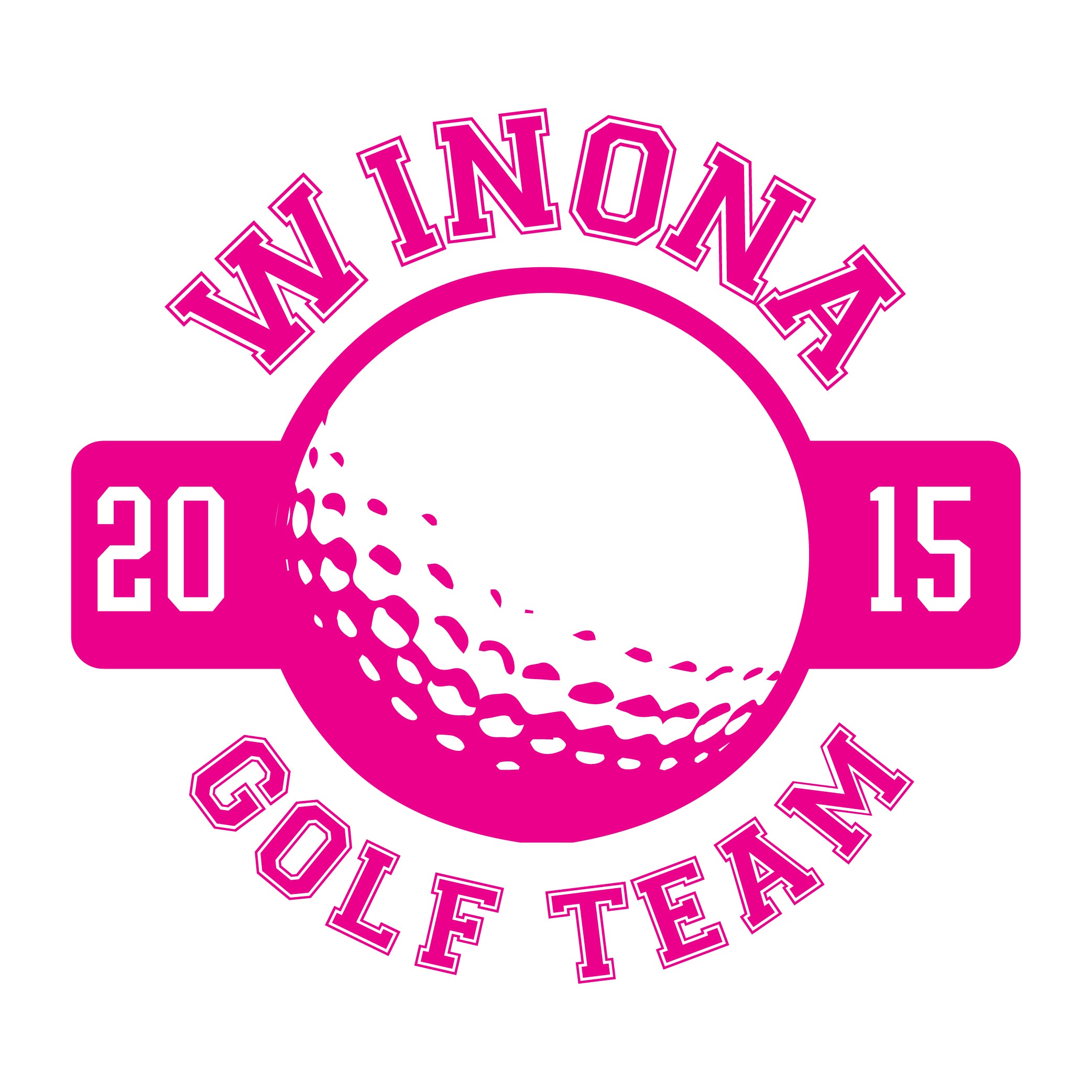 Girls Golf Team Template with College Font and Date (Screen Print 1 Color-SP4144)