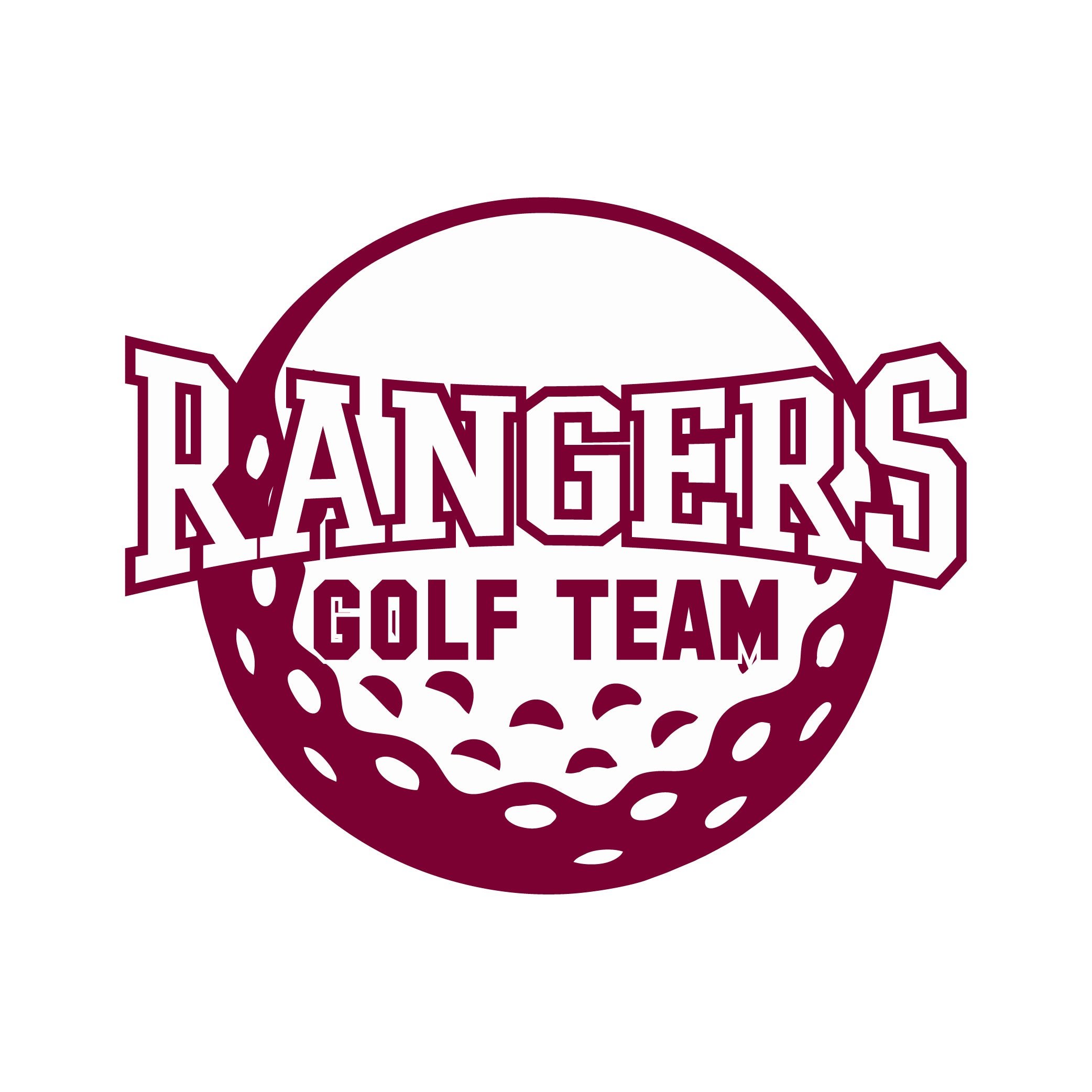 High School Golf Team Screen Print with Bold Typeface (Screen Print 1 Color-SP4146)
