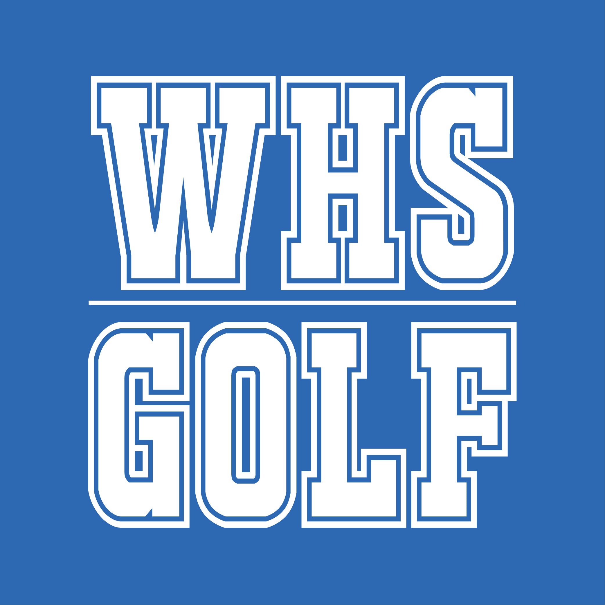 High School Golf Team Template with College Typeface (Screen Print 1 Color-SP4148)