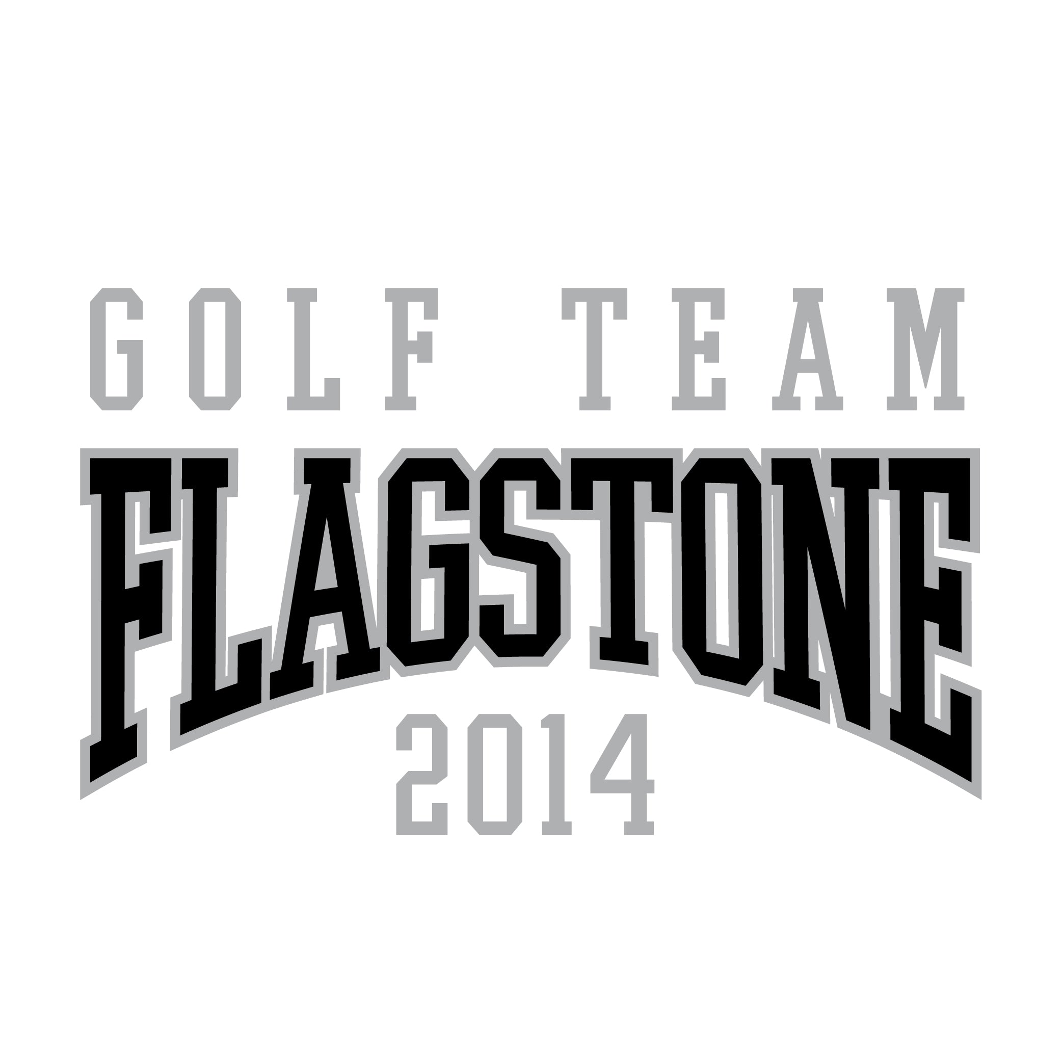 Golf Team Screen Print Design with Arched Year Feature (Screen Print 2 Color-SP4150)