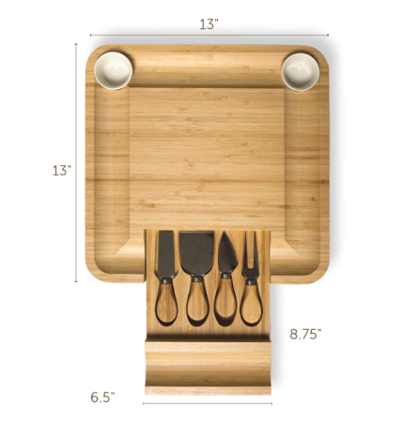 Accessories - Personalized Bamboo Charcuterie Board L13"xW13" - MY3-5052