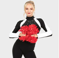 Long Sleeve Metallic Rhinestone Leotard - AC6580TH