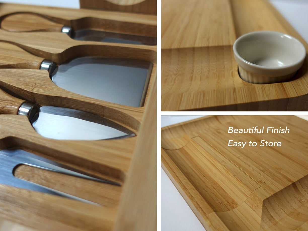Bamboo Cheese Board: Box of 6-The Teehive
