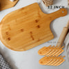 Bamboo Pizza Peel L22"xW12"xT0.5" : Box of 10-The Teehive